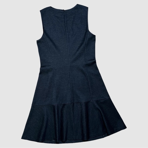 Theory Nikay Jackson Wool Blend A-Line Sleeveless Dress NWOT Dark Charcoal Sz 12 - Picture 2 of 13